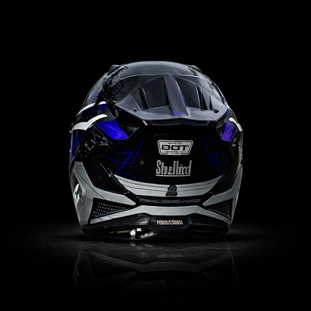 Steelbird SBH-61 SXE Full Face Helmet – ISI & DOT Certified with Sun Shield (Glossy Black)