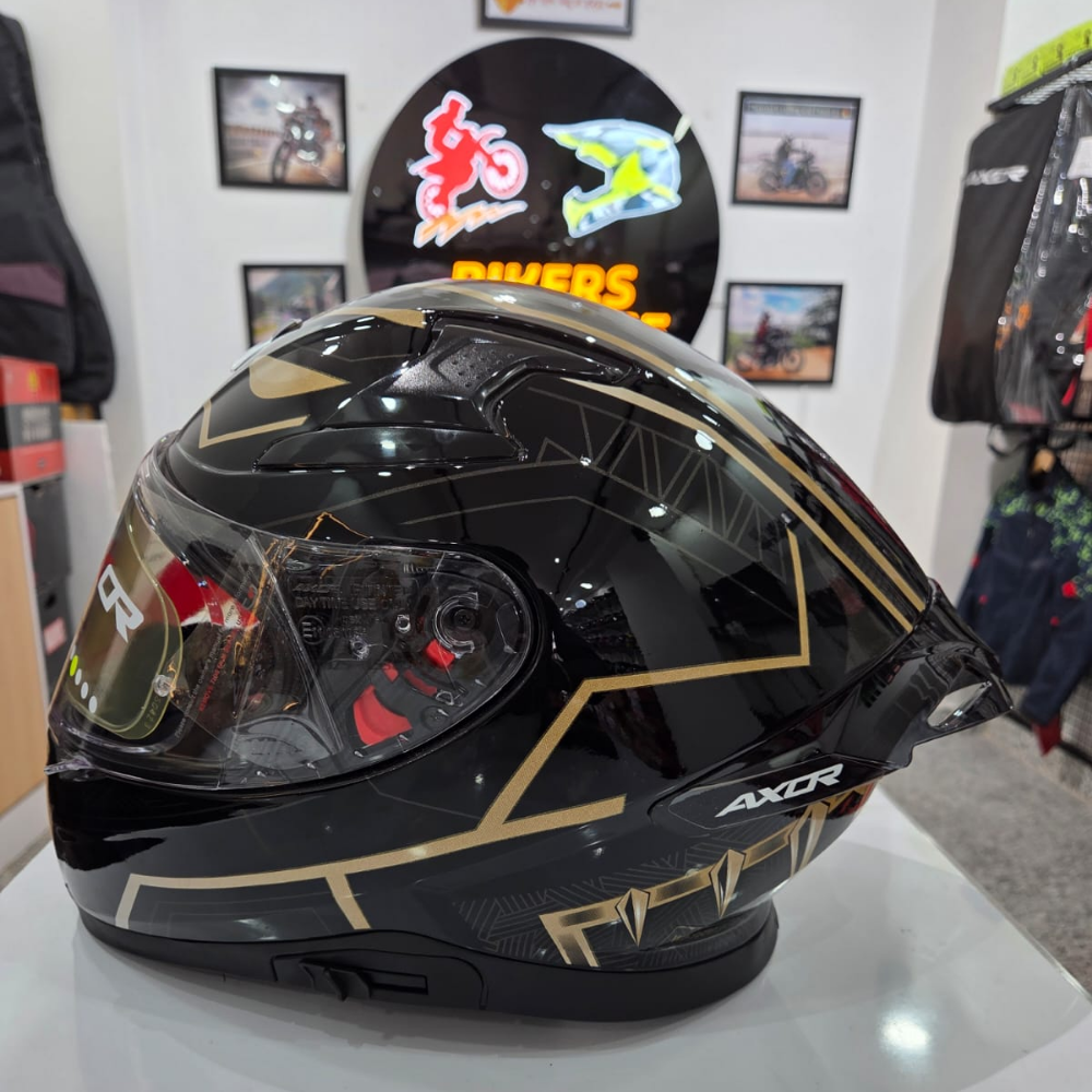 Axor Apex Marvel Black Panther Full Face Helmet – Black Gold – Biker Paradise