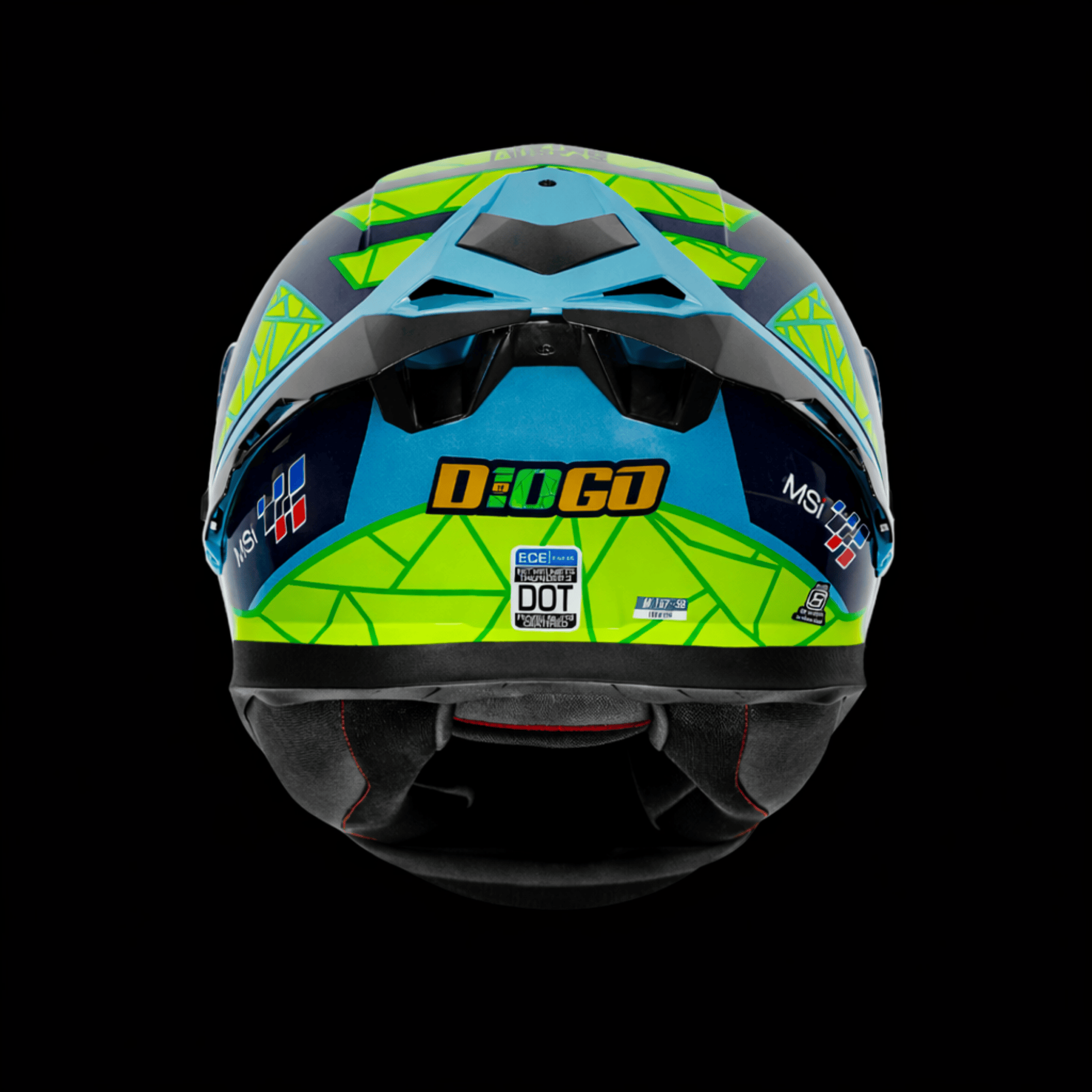 MT Thunder 3 SV Pro Full Face Helmet – Blue Neon Graphics