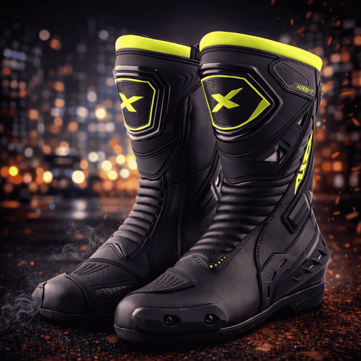 Axor Slipstream Pro Riding Boots – Black Neon Green