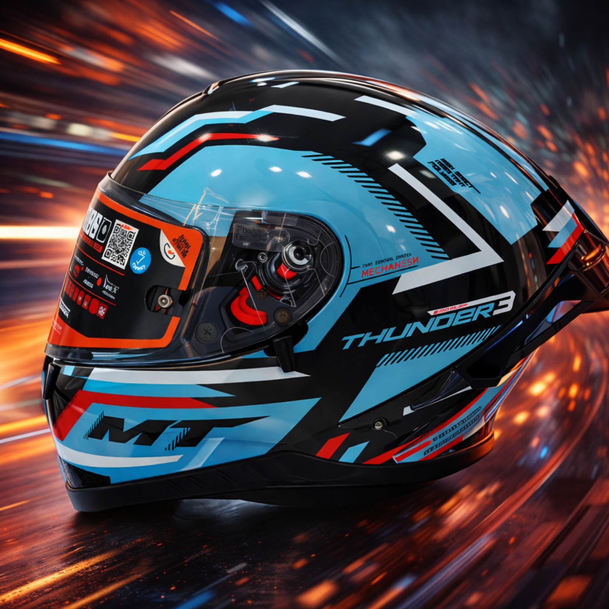 MT Thunder 3 SV Blaze B7 Racing Helmet – Gloss Finish
