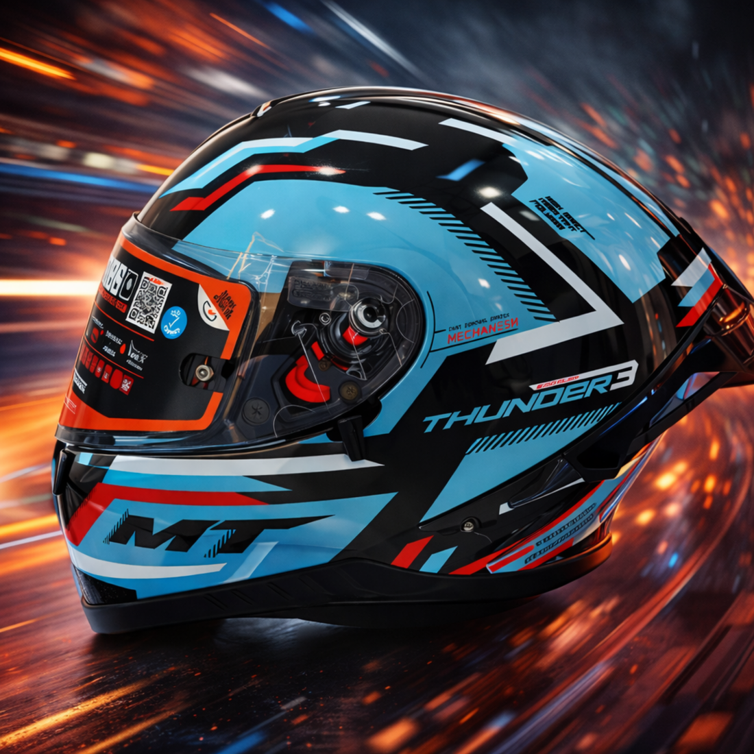 MT Thunder 3 SV Blaze B7 Racing Helmet – Gloss Finish