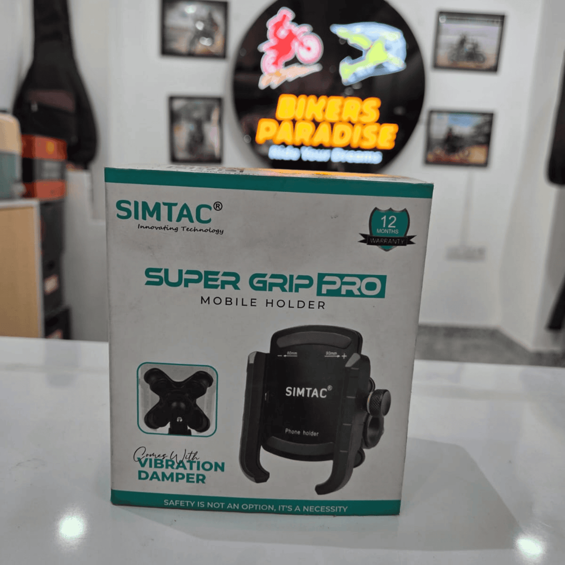 Simtac Super Grip Pro Motorcycle Mobile Holder
