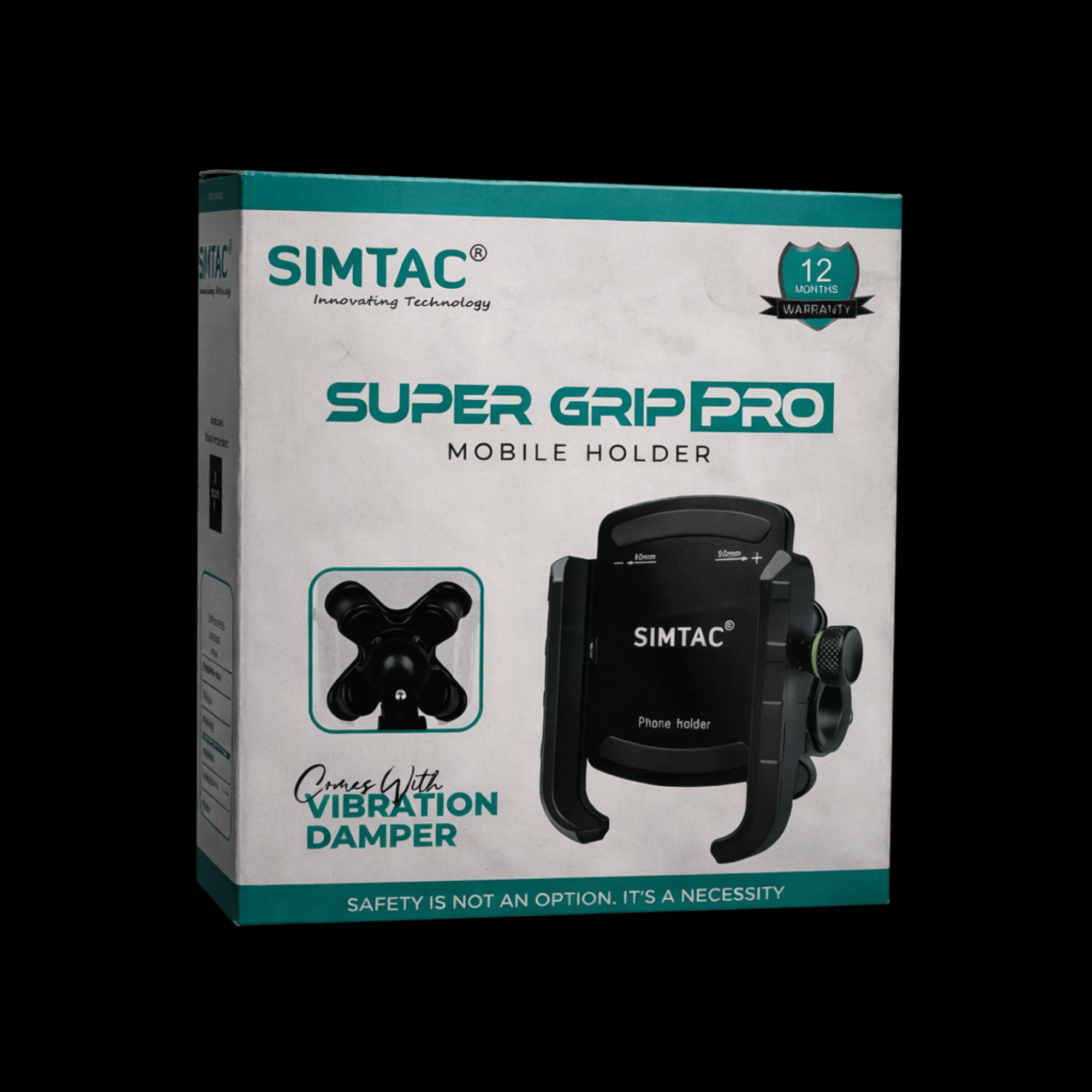Simtac Super Grip Pro Motorcycle Mobile Holder