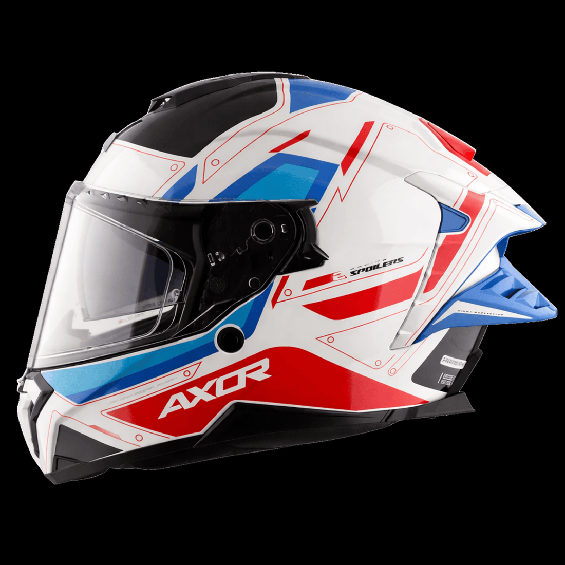 Axor Brutale Full Face Helmet – White Red Blue