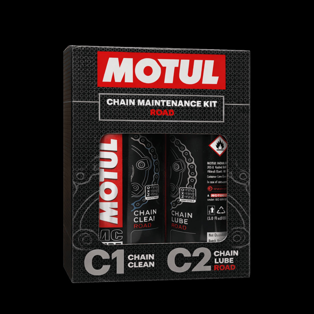Motul Chain Maintenance Kit – C1 Chain Cleaner & C2 Chain Lube (150ml Each)