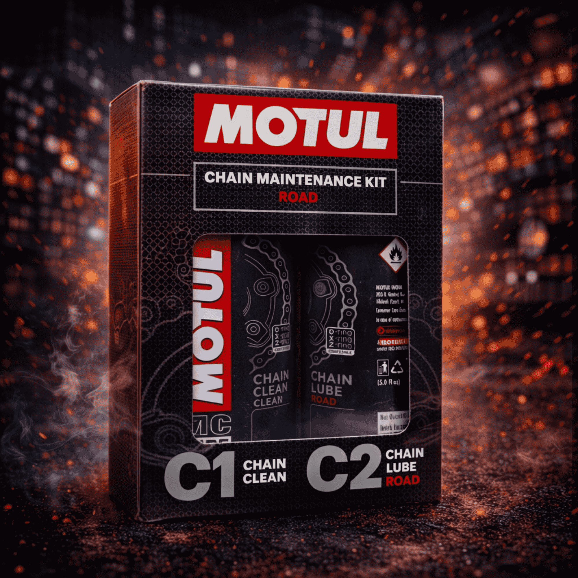 Motul Chain Maintenance Kit – C1 Chain Cleaner & C2 Chain Lube (150ml Each)