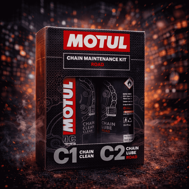Motul Chain Maintenance Kit – C1 Chain Cleaner & C2 Chain Lube (150ml Each)