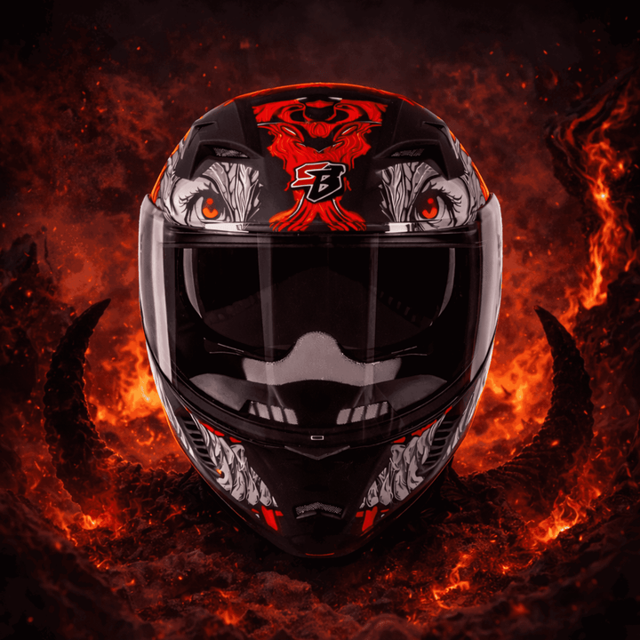 Steelbird SBA-20 Draco Flip-Up Helmet – Black Red