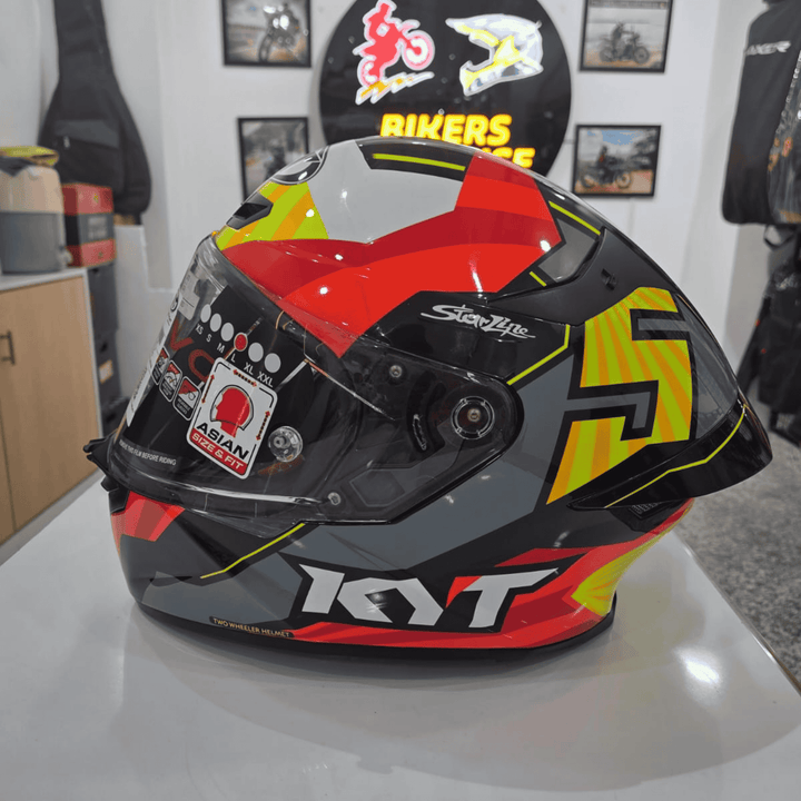 KYT TT Revo Flux Full Face Helmet – Gloss Multicolor