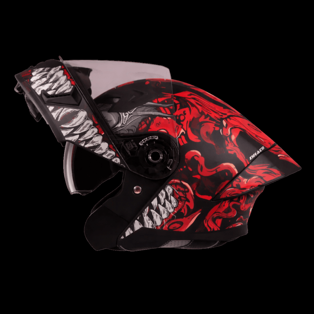 Steelbird SBA-20 Draco Flip-Up Helmet – Black Red
