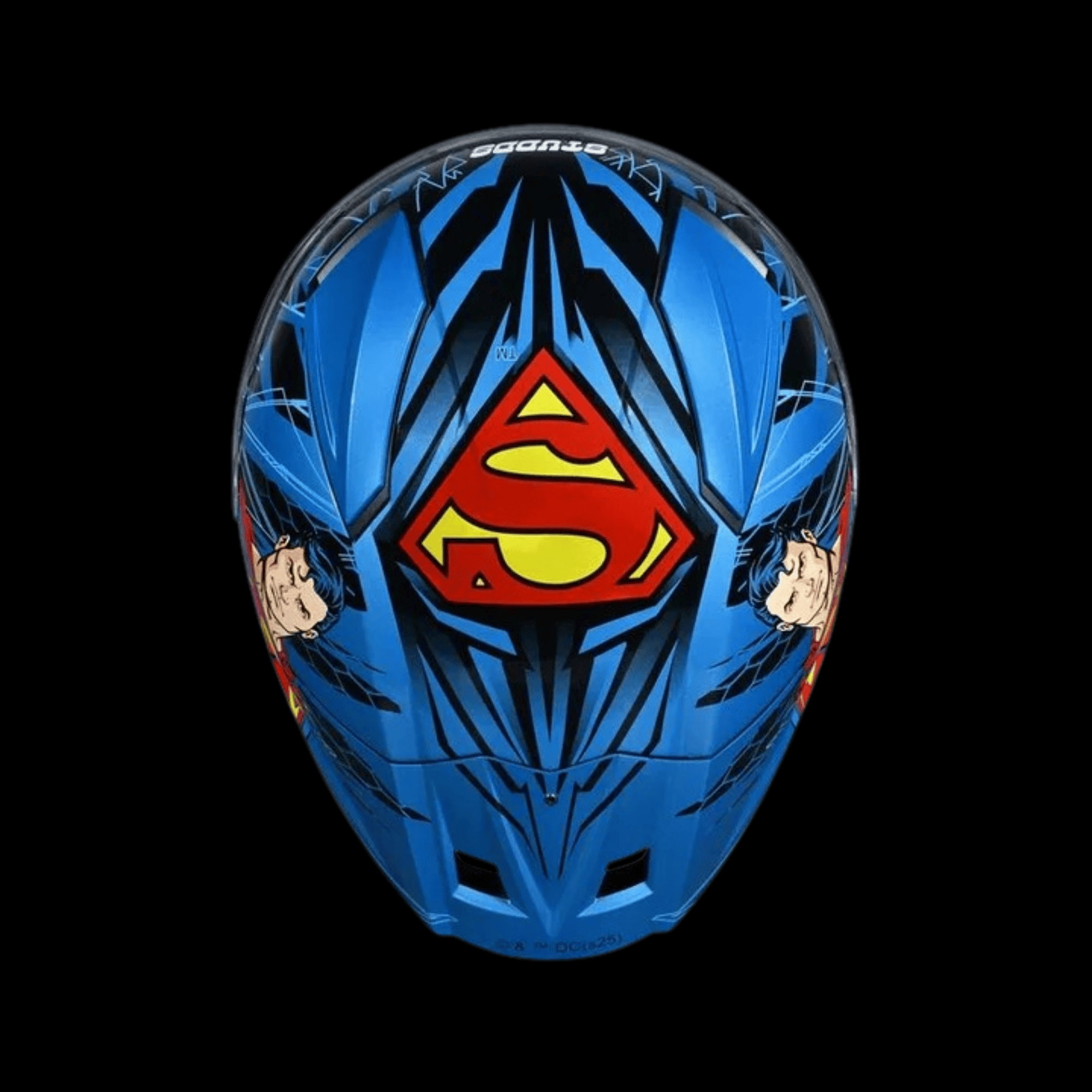 Studds Helios (Dual Visor) Superman Edition Full Face Helmet – Blue Graphic