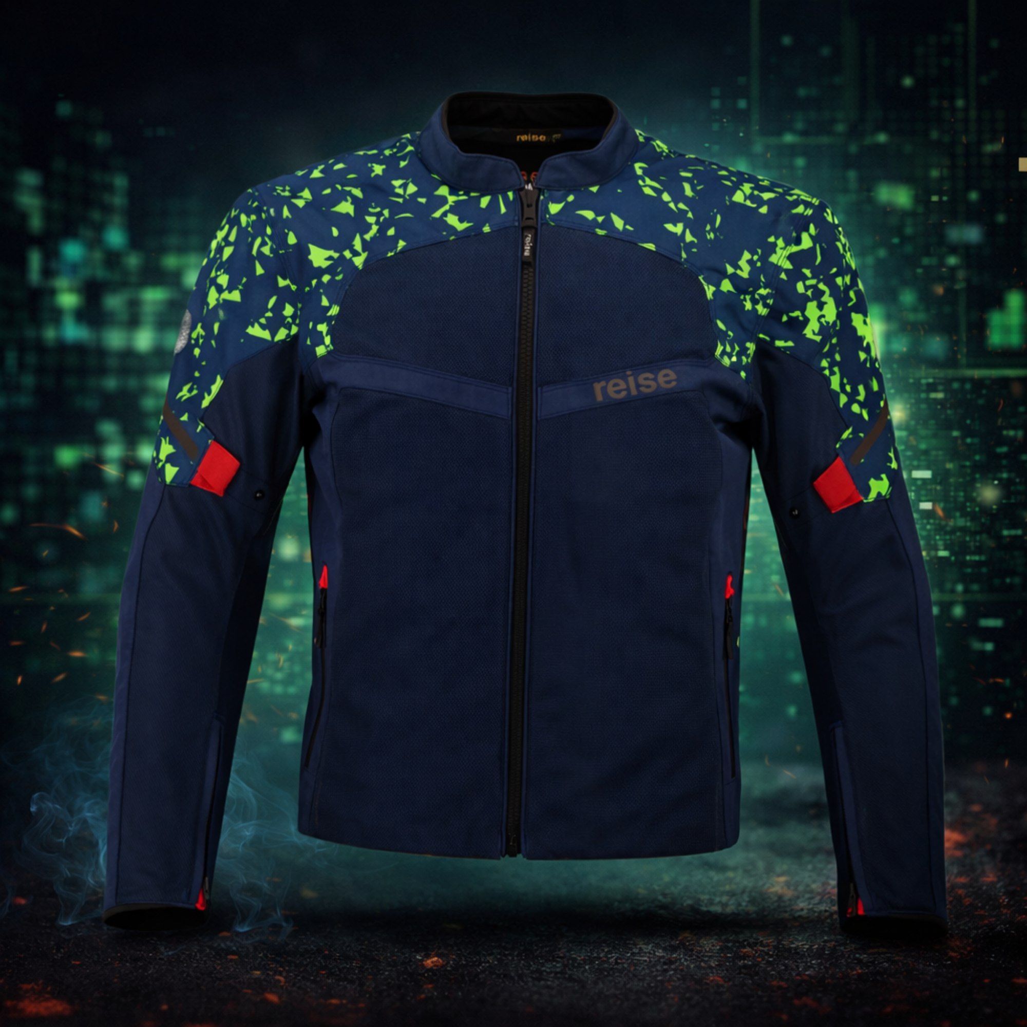Reise Dalton Motorcycle Riding Jacket – Green Blue