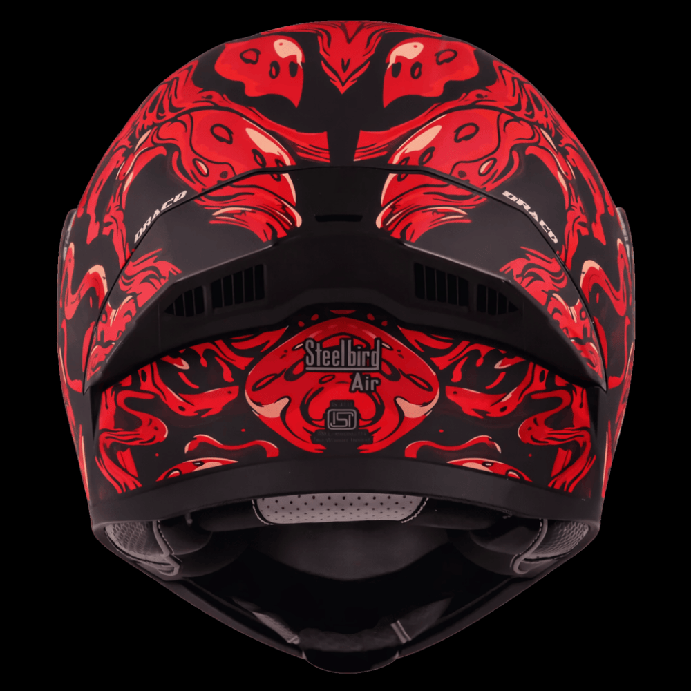 Steelbird SBA-20 Draco Flip-Up Helmet – Black Red