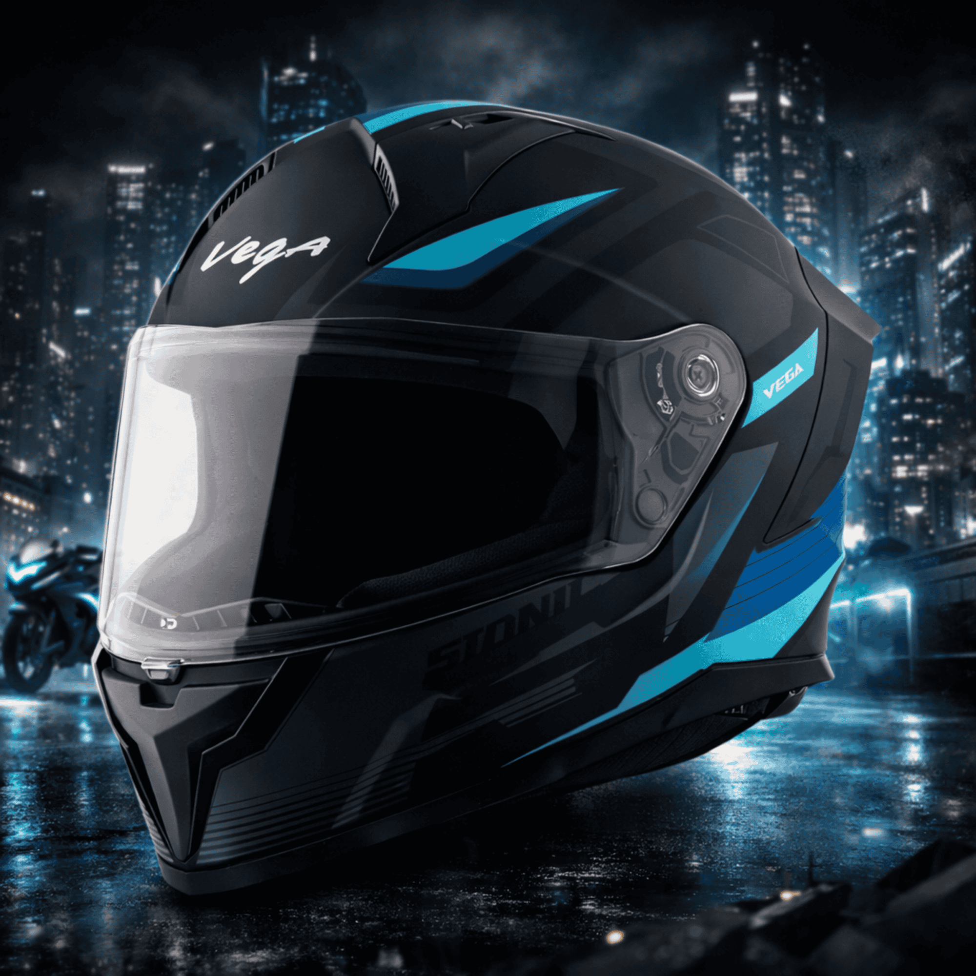 Vega Sonic Trigger Full Face Motorcycle Helmet – Matte Dual Tone
