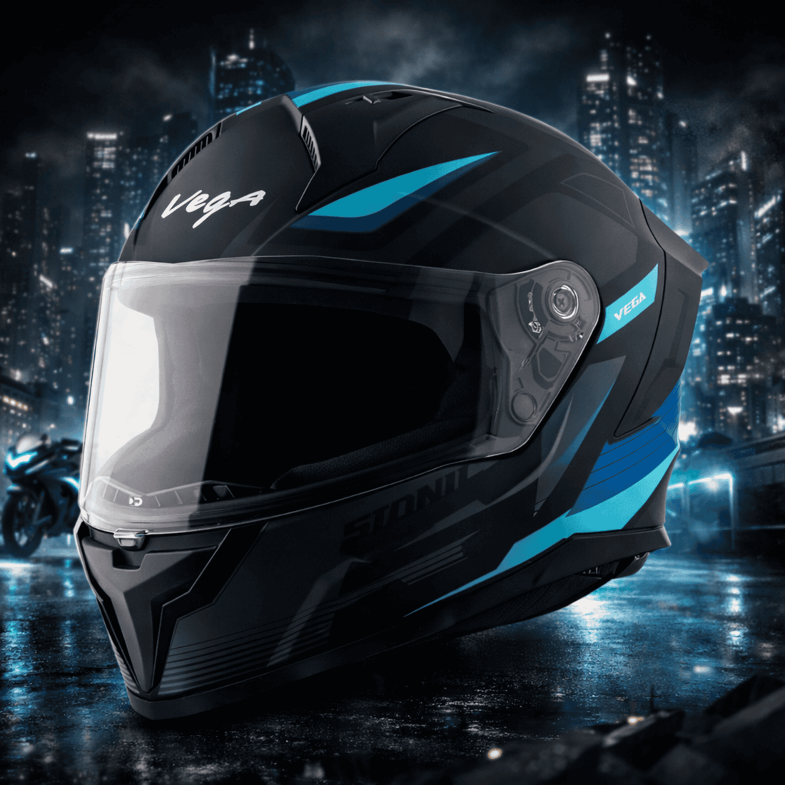 Vega Sonic Trigger Full Face Motorcycle Helmet – Matte Dual Tone