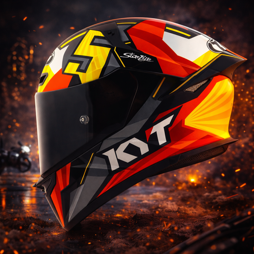 KYT TT Revo Flux Full Face Helmet – Gloss Multicolor